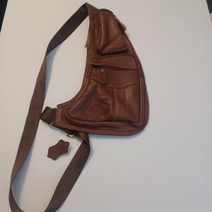 Hebetag Leather Sling Bag Gun Holster Crossbody Bag- Lk NEW